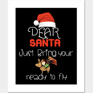 Dear Santa just bring your reindeer  funny christmas gift t-shirt Posters and Art
